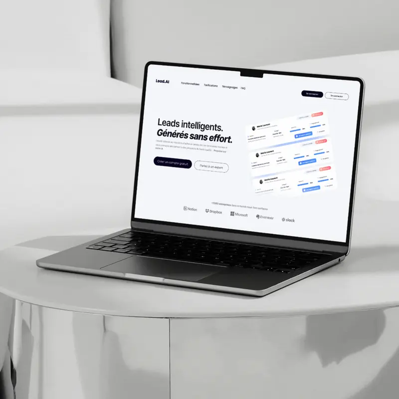 Lead.ai landing page